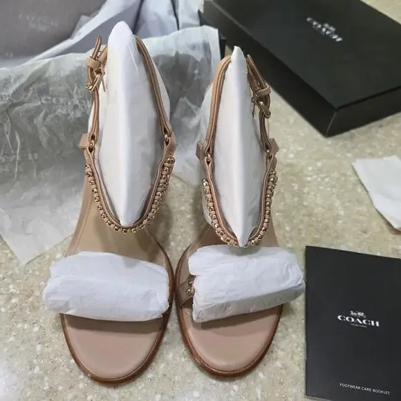 Coach Kalie Soft Shine Calf Heel/Sandal Style No. Q8258 A01146 Women's Sz 8.5M - Picture 11 of 12